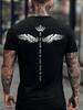 T-Shirt with Crown Print with Wings On the Back