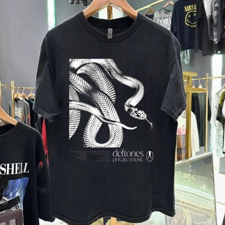 Deftones 2025 Частный Музыкальный Логотип Змея Футболка Подарок для Друзей Унисекс Футболка S