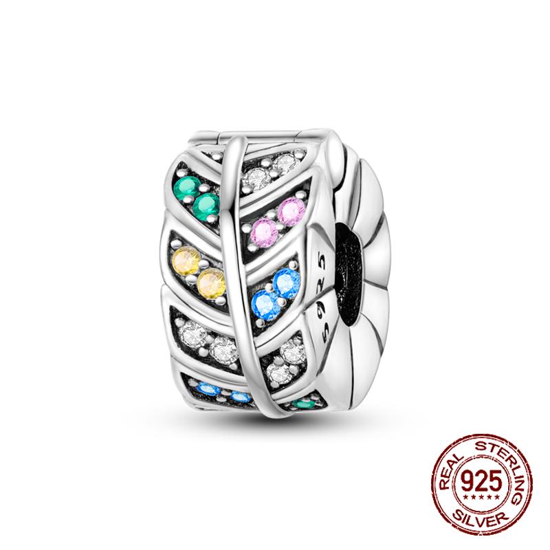 Authentic Copper Silicone Spacer Bead Bead Positioning Buckle Colored Diamond Bead Fit 4Mm Aperture Bracelets Fine DIY Style Jewelry