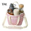 Heavy Duty Beverage Tray for Cups Drink Pouch with Adjustable Strap, Reusable Waterproof 4 Cup Carrier Sturdy Car Seat Holder, Foldable Portable Caddy