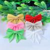 1/2PCS Large Red Gold Sparkling Bow Glitter Christmas Ribbon Bowknot Xmas Tree Hanging Ornaments New Year Home Decoration
