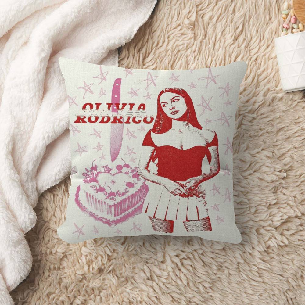 Singer OOlivia RRodrigo Decorative Room Aesthetics Pillow Case Home Decor Bedroom Sofa Bed Couch Pillow Cover x