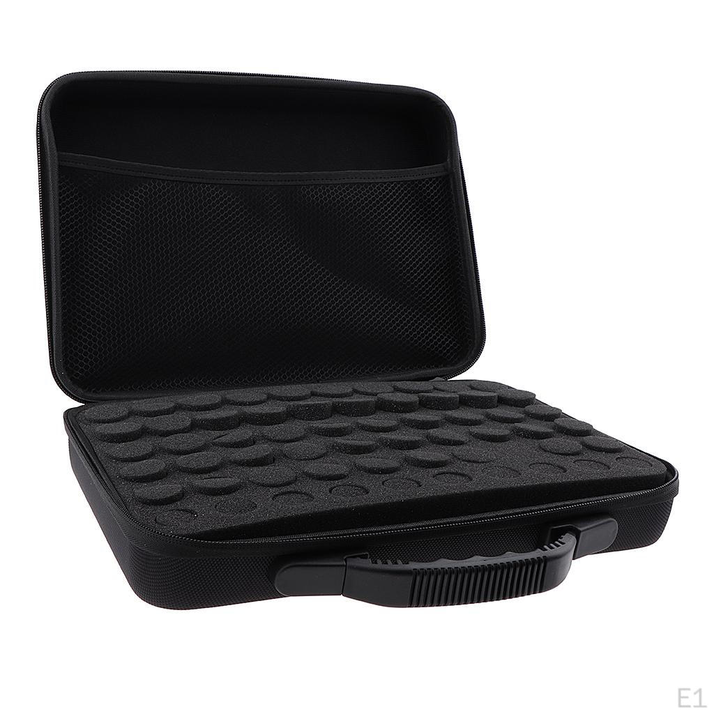 60 Slots EVA Case Bag For Cosmetic Bottles - 5ml,10ml,15ml,,Antifriction,Anti-scratch and