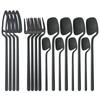 Western 16Pcs Knife Fork Spoon Dinnerware Set Matte 304 Stainless Steel Dinner Cutlery Set Party Kitchen Flatware Tableware