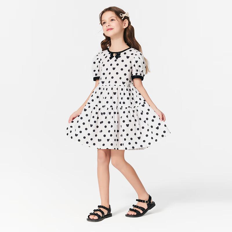 PawinPaw Girls' Polka Dot Ruffle Dress