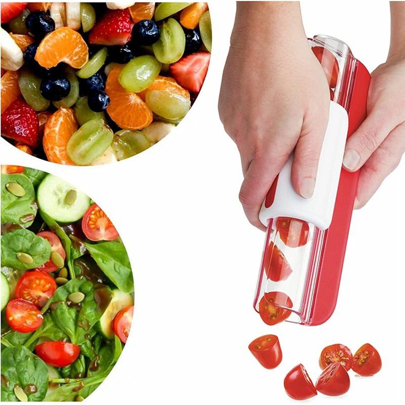 Salad Slicer Tomato Slicer Multi-Function Grape Cutter Small Fruit Cutter Multifunctional Kitchen Salad Slicer Kitchen Tools