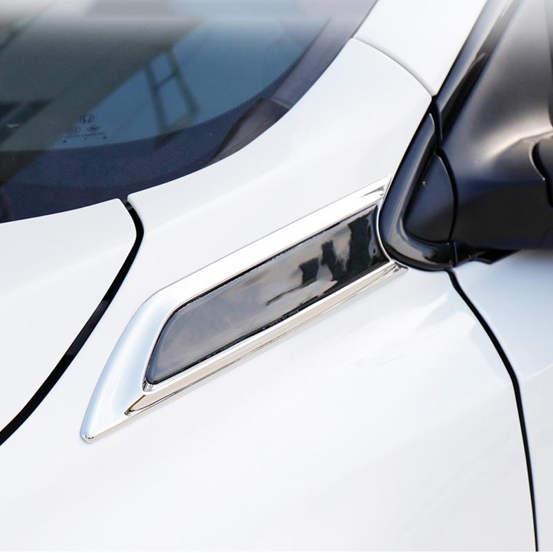 For Honda CRV CR-V 2017 2018     5th Hybrid ABS Car Leaf Board Decoration On Shark Gills Side Trim Strip Sticker