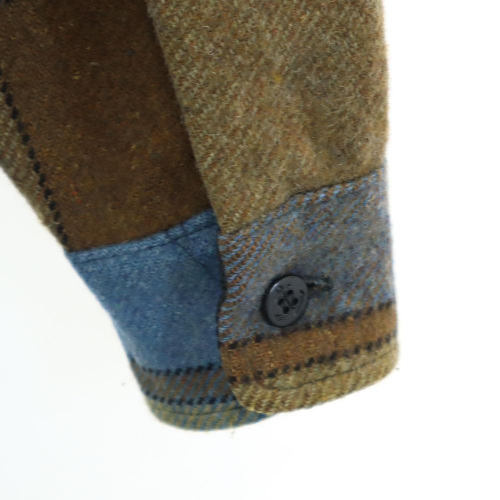 TOWNCRAFT 60s Vintage Triangle Tag Check Pattern Long Sleeve Wool Shirt S Men's Used