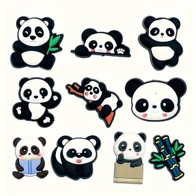 Jibbitz Panda Panda Animal 10 Pcs Accessories Crocs Decoration