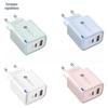 65W Macaron Light Charger, QC3.0, Multi-Port Fast Charging for Apple & Android (A+C)
