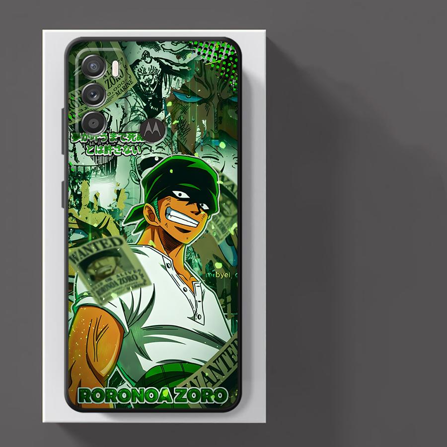 Cartoon One Piece Collage Zoro Case for Motorola Moto G52 G60 G51 G73 G32 G50 G72 G60s G53 G30 Edge 20 Pro 30 Lite G71 G22
