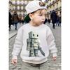 Autumn And Winter 2025 Fashion for Boys Featuring a Rock Person Print Sweatshirt, Perfect for Casual Wear