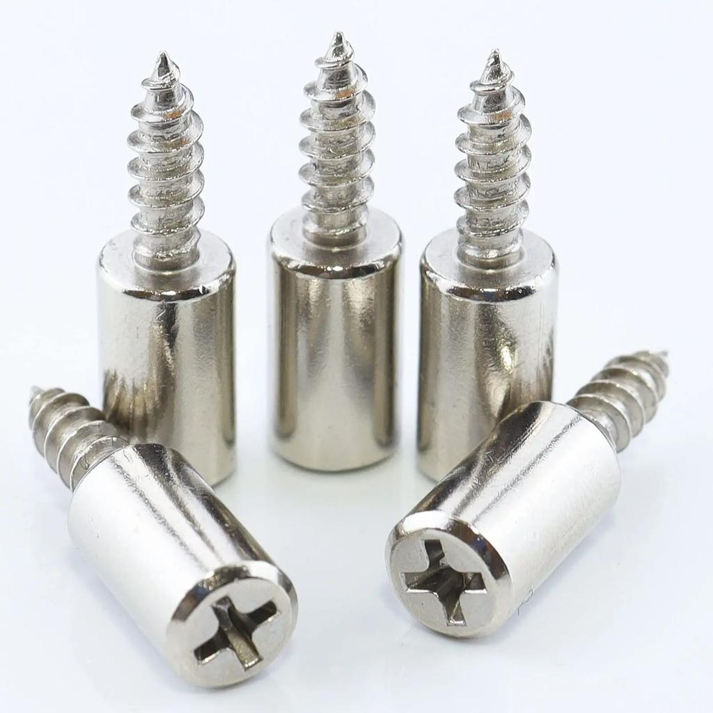 10-120pcs Self-Tapping Screws Wardrobes Storage Rack Septum Screws Shelf Support Studs Layer Plates Holder Fixed Screws