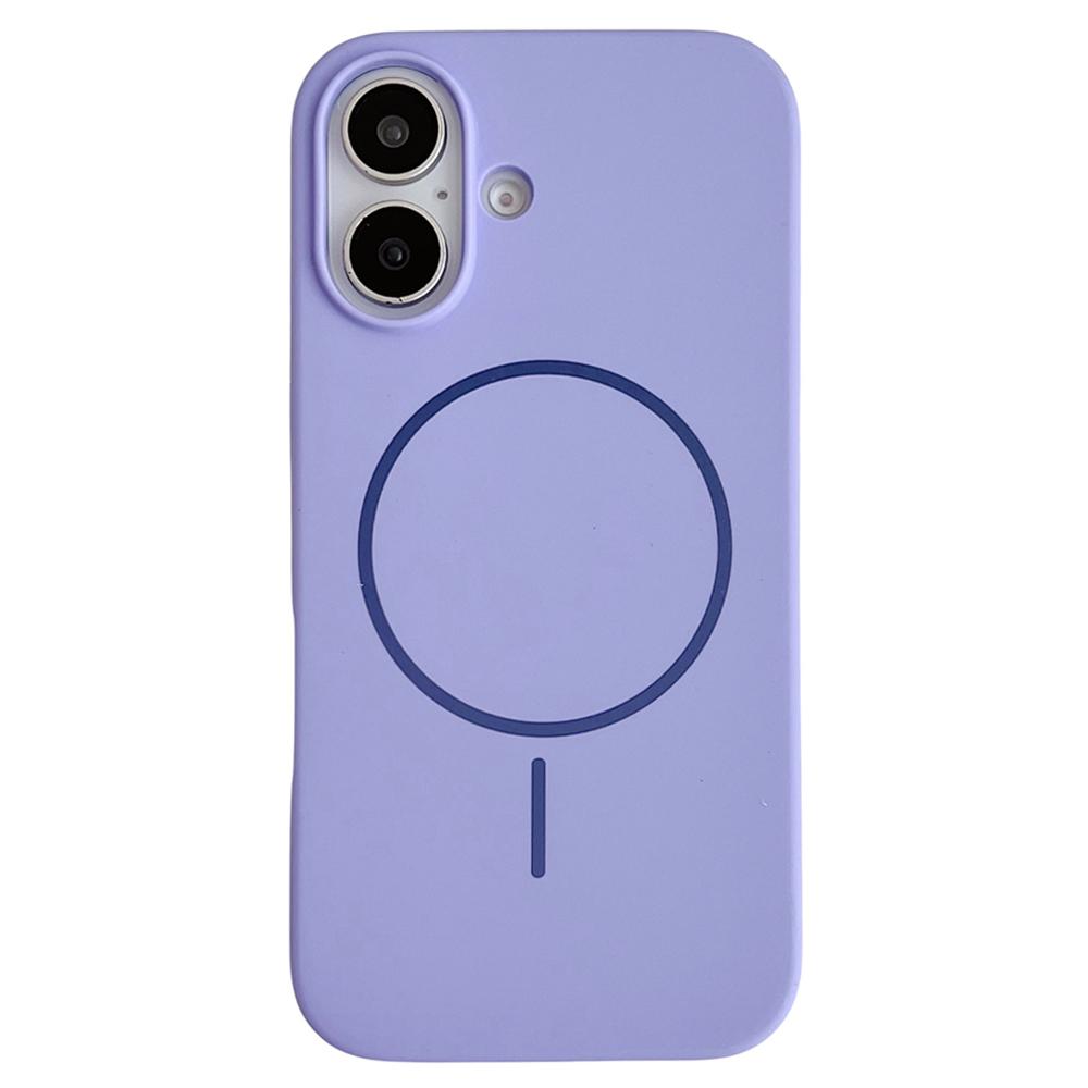 

For iPhone 16 Plus Case Compatible with MagSafe Silicone Phone Back Cover Light Purple