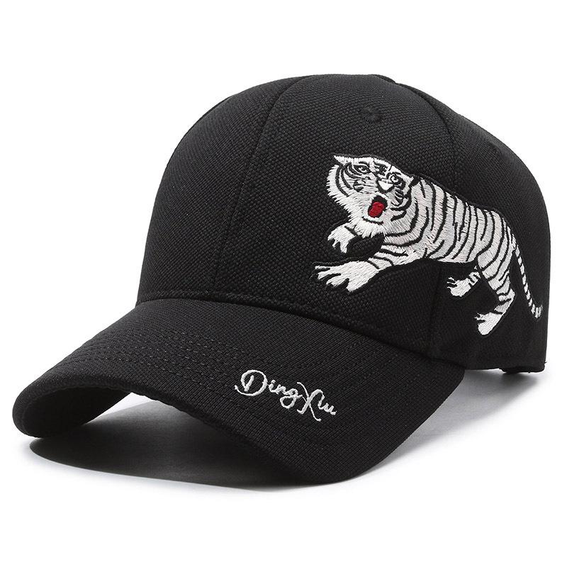 Cap Men's Spring Autumn Embroidered Tiger Baseball Cap Men's Outdoor Cap