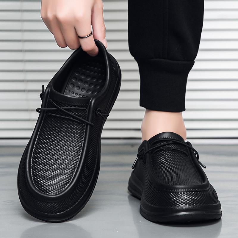 Chef work shoes four seasonal men's anti slip waterproof wear-resistant garden shoes nurse shoes comfort soft soled work shoe