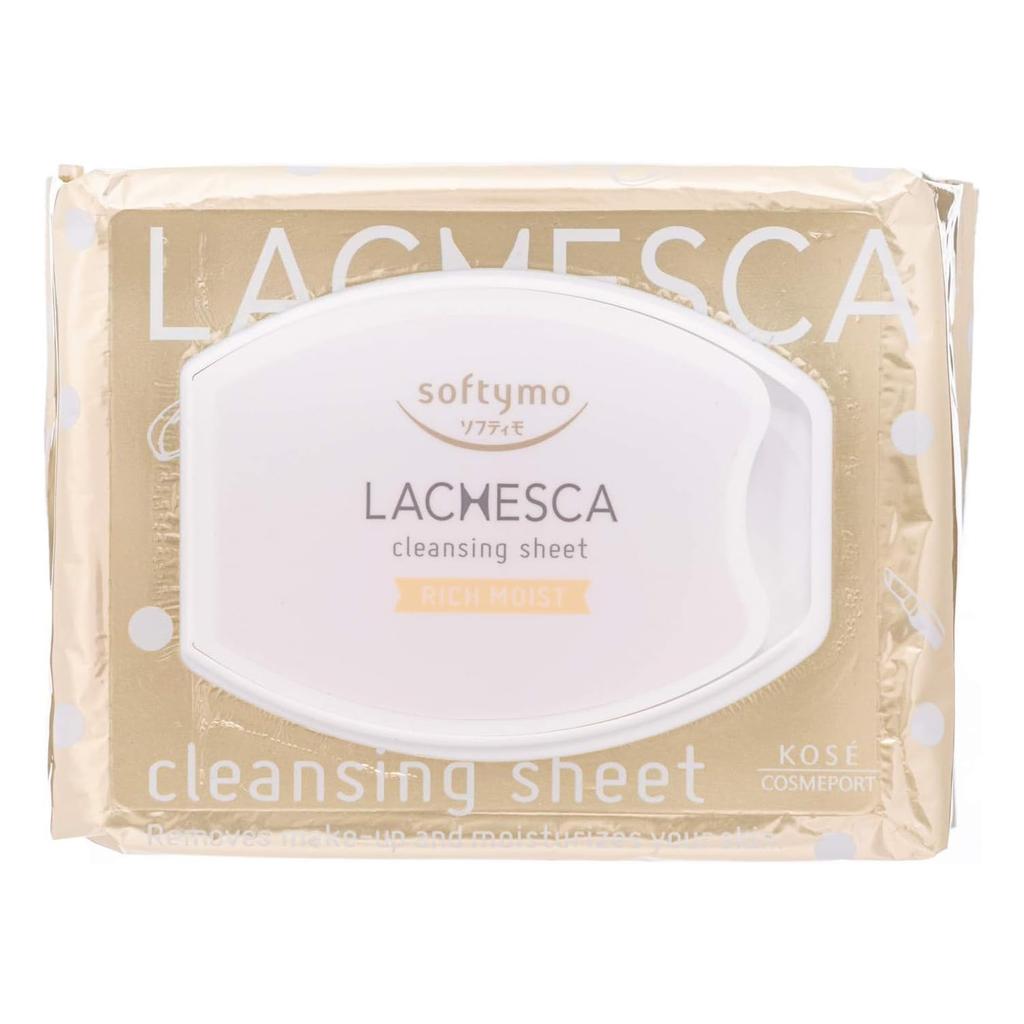 Softymo KOSE Lachesca Cleansing Rich 50 Sheets of with Bonus Cleansing Sheets for Pore Cleansing Sheets, Moist, (Set 2) Included,
