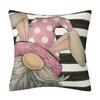 Easter Black and White Rabbit Pillowcase Spring Decorative Letter Pillow Sofa Cushion Cover