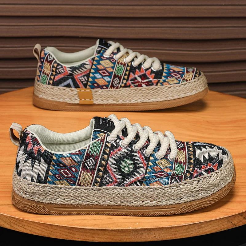 Mode Neue Canvas Sneakers Schuhe für Herren Sommer Espadrilles Herren Freizeitschuhe Mann Männlich Bequeme Walking Sneakers Herrenschuhe