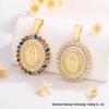 Retro Virgin Mary Zirconia Gold-plated Pendant