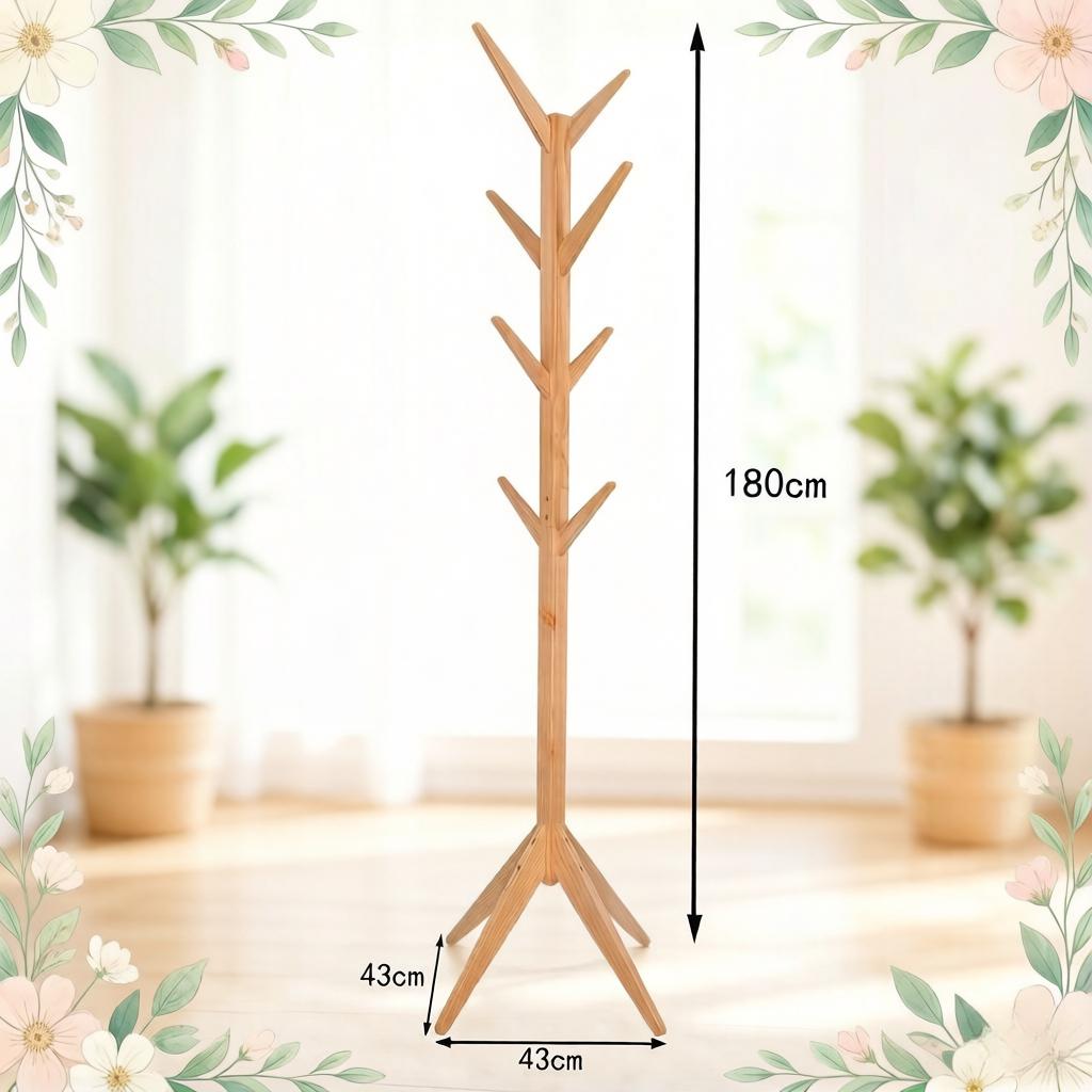 Modern Design Coat Rack, Wood Coat Rack, Living Room Coat Rack (coat Rack Only)