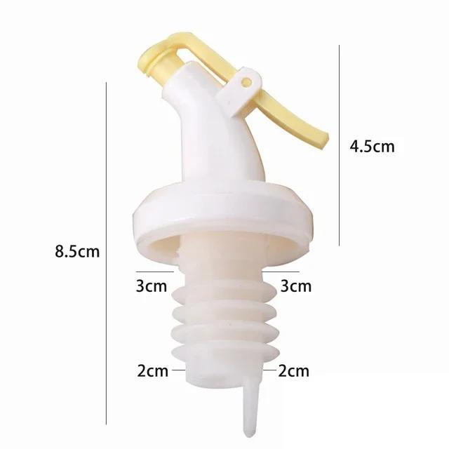 4pcs Set Olive Oil Sprayer Liquor Oil Dispenser ABS Lock Wine Pourer Flip Top Drink Wine Stopper Leak-proof Nozzle Kitchen Tools