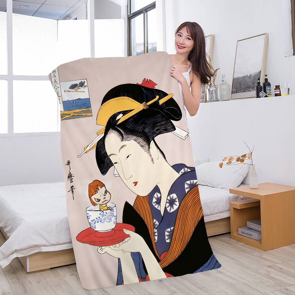 

Yoshitomo Nara Dream Doll Vintage Big Microfiber Beach Towels Quick Dry Towel Sand Beach Towels Pool Towel For Travel Yoga W40*H60(CM)