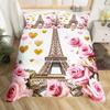 Vintage Eiffel Tower Duvet Cover Set Modern 3D Paris Theme Bedding Sets World Famous City Landscape Comforter Cover Quilt Cover