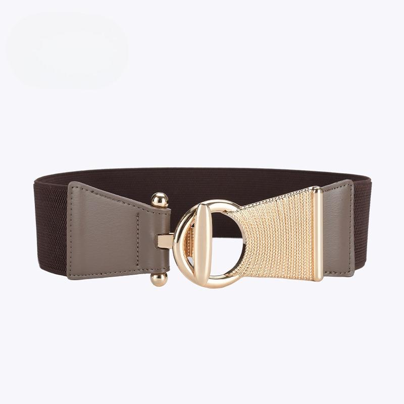 Belt, Women's Elastic Decorative Down Jacket, Wide Belt, Women's Dress, Trouser, Outer Waist Seal