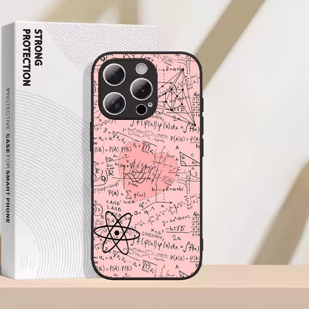 Cool formula equation cool pattern Phone Case For iPhone 16 15 14 13 12 11 Plus Pro Max High-end Luxury Magsafe Sheepskin