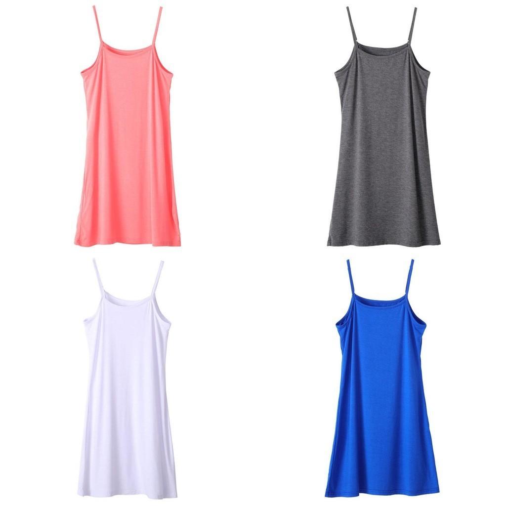Elegant Women Tank Top Cami Dress With Adjustable Spaghetti Straps For Comfort