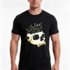 Skull Full Of Black Cat Kittens TShirt Summer Casual Cotton Tee Oversized Streetwear Tops Vintage Graphic Print Cotton