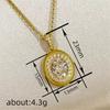 Cute Female Crystal White Zircon Stone Oval Pendant Necklace Vintage Gold Color Wedding Jewelry For Women