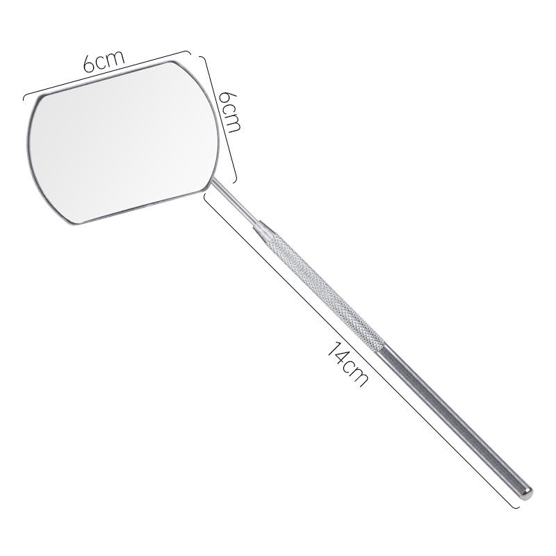 Stainless Steel Handheld Eyelash Inspection Mirror - Square Eyelash Extension Tool