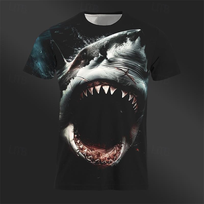 Men's T-Shirts Retro Animal Street 3d Print Short Sleeves Vintage Top T Shirt For Men Clothing Oversized Shirt Tee Summer T-Shirts Men’s