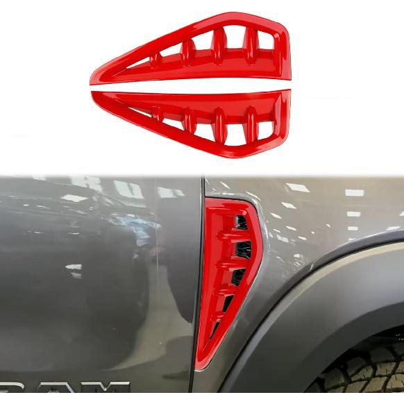 Korlot Side Body Vent Cover Trims Accessories for 2021-2026 RAM 1500 TRX/RHO (Carbon Fiber Style)