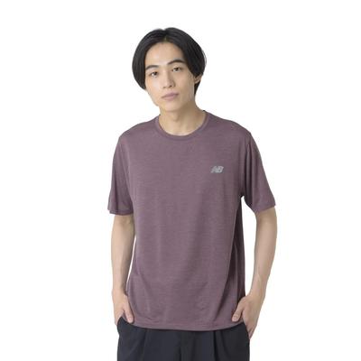 NB Athletics Run Short Sleeve Running Dry Sweat Wicking Quick Drying Function LRC [New Balance] T-Shirt (MT41253) Men's (Licorice Heather)