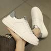 New Spring and Summer Men's Shoes Fashion Trend Versatile Sports Casual Leather Surface Men's White Shoes Board Shoes Trendy Shoes Solid Color