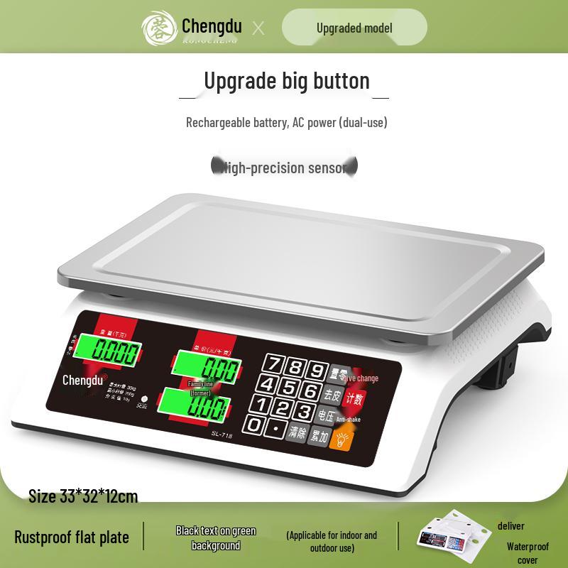 Commercial 30kg Kitchen Scale: Electronic Household Food Weighing Scale
