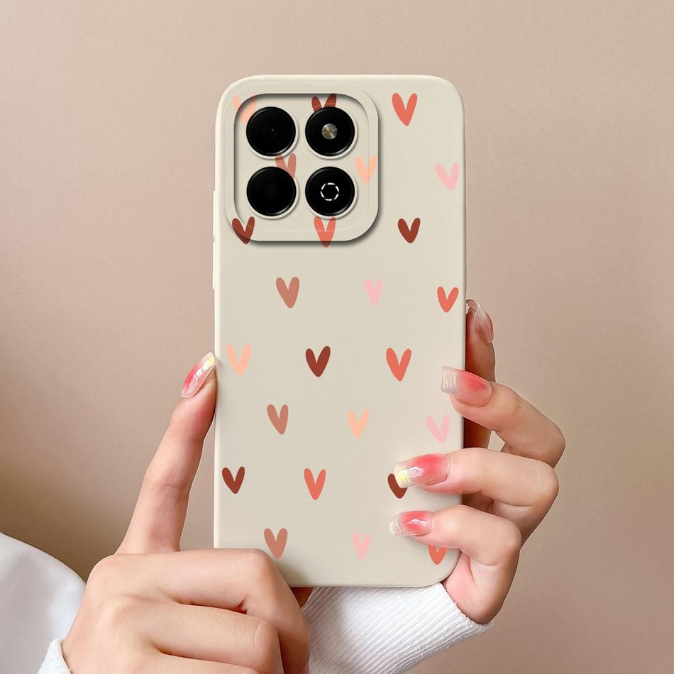 Fashion Cover For Honor X6B Case Soft Liquid Silicone Camera Protection Anti Drop Candy Phone Back Cover Model JDY-LX1 LX2 Funda