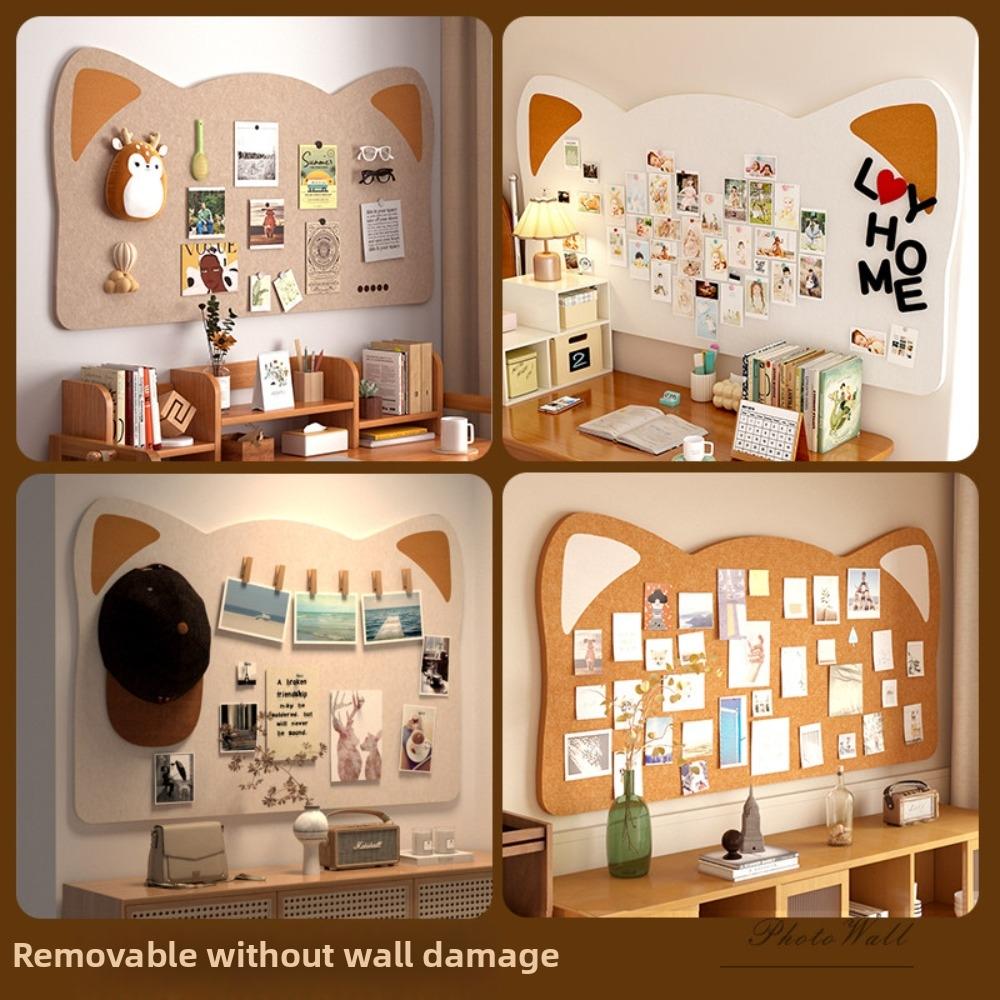 Cat Ear Design Photo Wall Board Self Adhesive Decorative Wall Panel Felt Wall Board Home Office