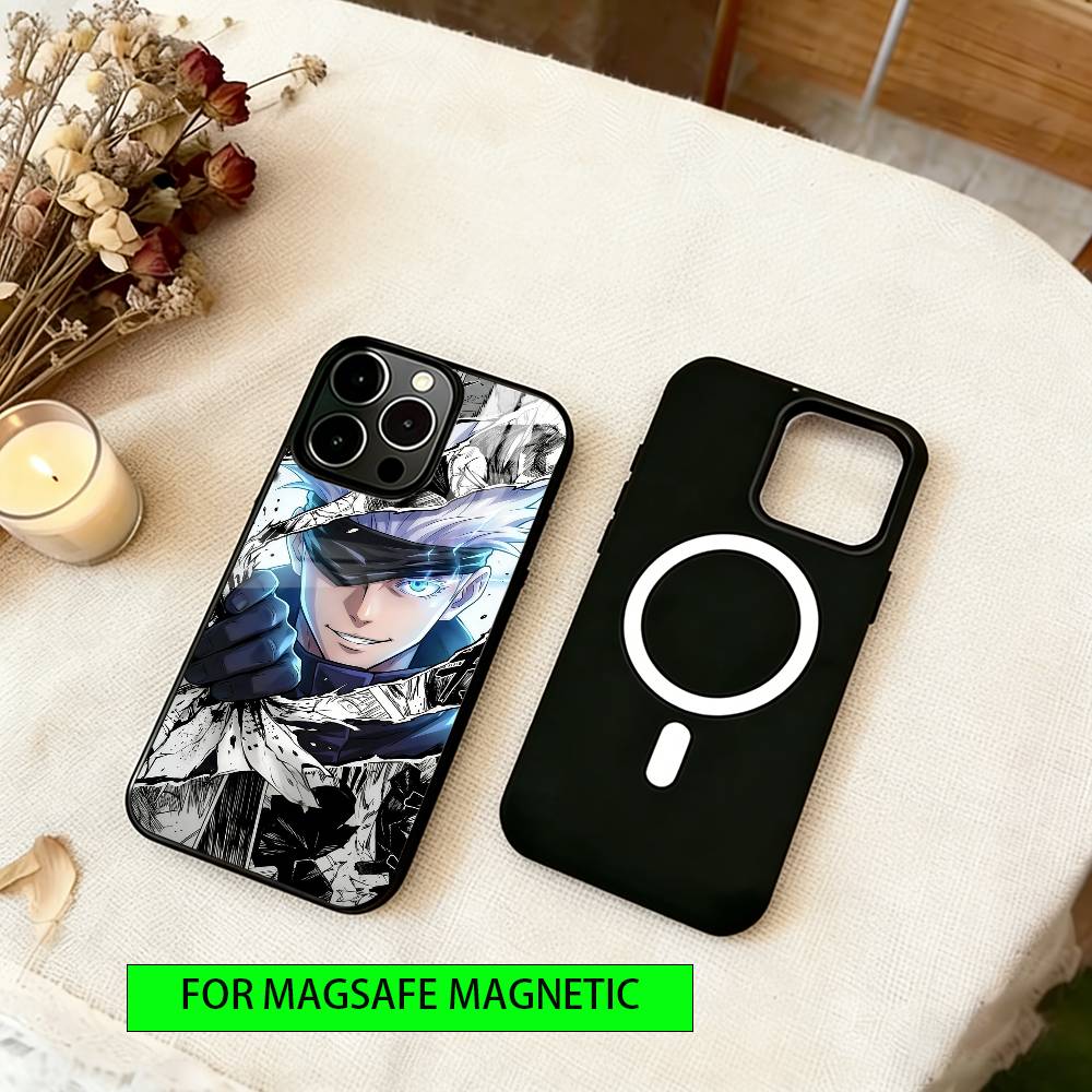 

Gojo Phone Case For iPhone17,16,15,14,13,12,11 Plus,Pro Magnetic For Magsafe Wireless Charging iPhone12ProMax