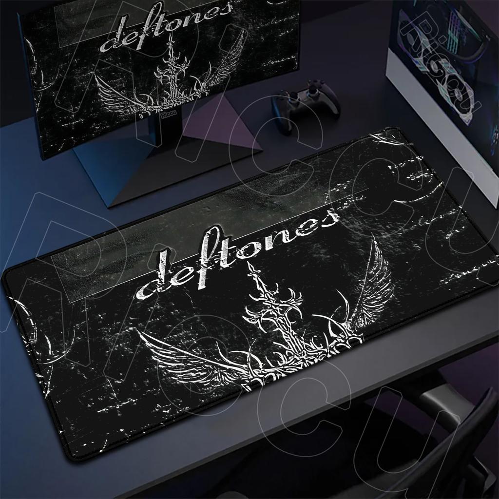 XXL HD Gothic Pattern Black Mouse Pad Rug Large Computer Office Game Table Rubber Anti-slip Keyboard Desk Mat 400x900mm MousePad