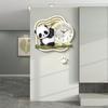 Modern Panda Swinging Wall Clock Living Room Digital Clock Corridor LED Mural Luxury Art Mute Wall Clock Home Decor Items