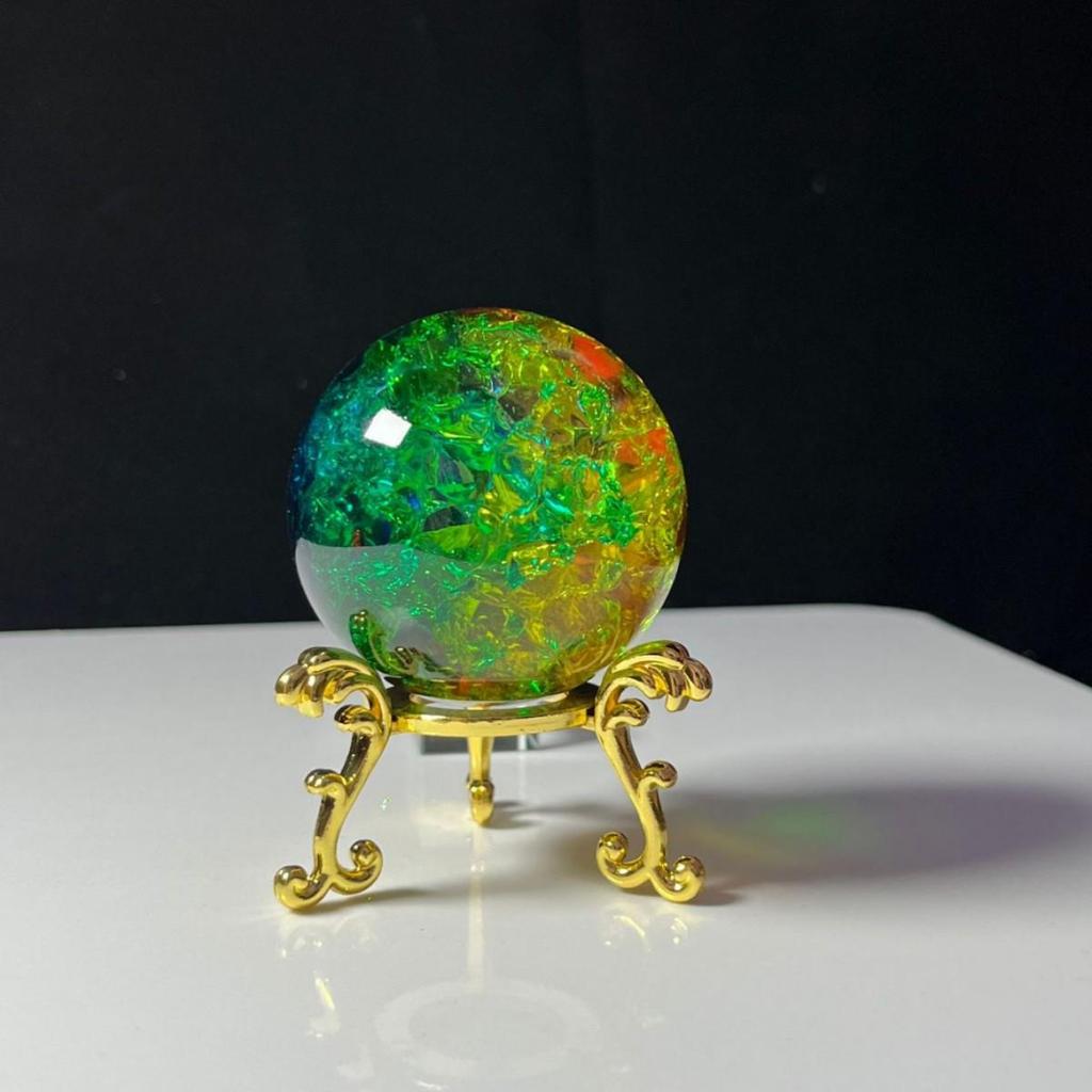 Colorful Crystal Ice Crack Ball Ornament for Fish Tanks and Fountains