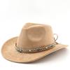 Bohemian Style Suede Wool Denim Jazz Felt Hat - Curled Brim Fedora - Tibetan Sun Hat