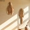 Golden Tropical Plant Leaves Wall Hanging Ornaments Living Room Wall Background Display Ginkgo Leaf Wall-mounted Decoration