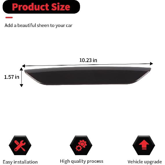 RT-TCZ Smoked Black Third 3rd Brake Light Cover High Mount Stop Lamp Cover Trim Exterior Accessories for Jeep Grand Cherokee 2011-2022,for Dodge