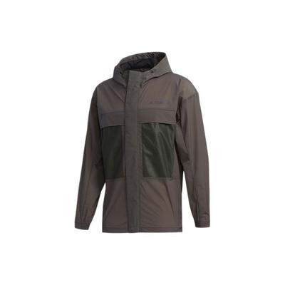 Outdoor Casual Sports Hooded Jacket Men Outerwear Dark-Earth-Brown FN0770