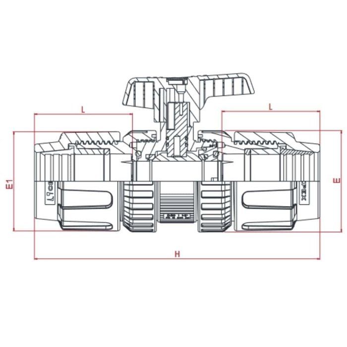 Raccord PE 20mm avec Robinet à Boisseau Sphérique - Polypropylène, Eau Potable